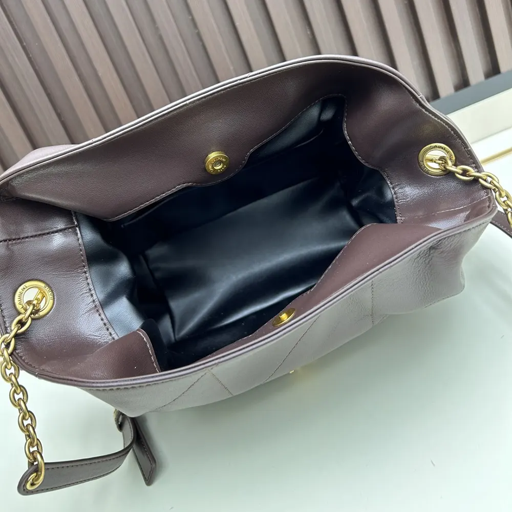 Saint Laurent YSL Women Jamie Shoulder Pouch In Lambskin-Maroon - image 8