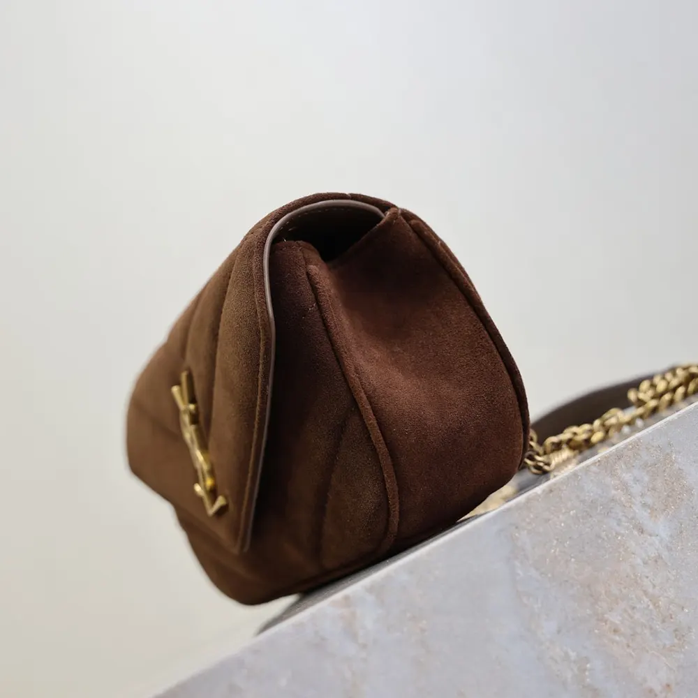 Saint Laurent YSL Women Loulou Mini In Suede-Brown - image 6