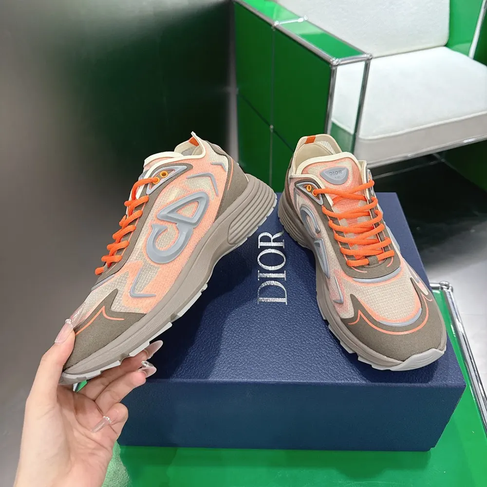 Dior Unisex B30 Countdown Tech Sneaker Beige Semi-Transparent N3O Nylon - image 4