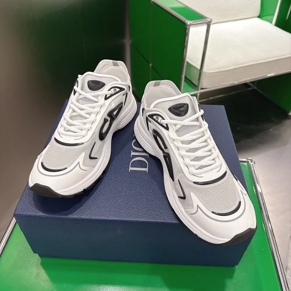 Top view showing sleek silhouette of Dior Unisex B30 Countdown Tech Sneaker