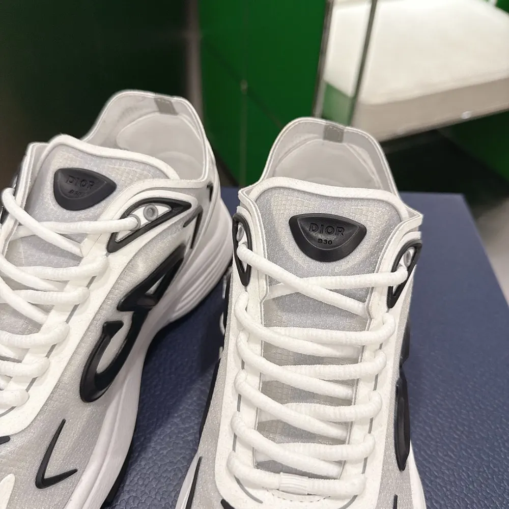 Dior Unisex B30 Countdown Tech Sneaker White Semi-Transparent N3O Nylon - image 9
