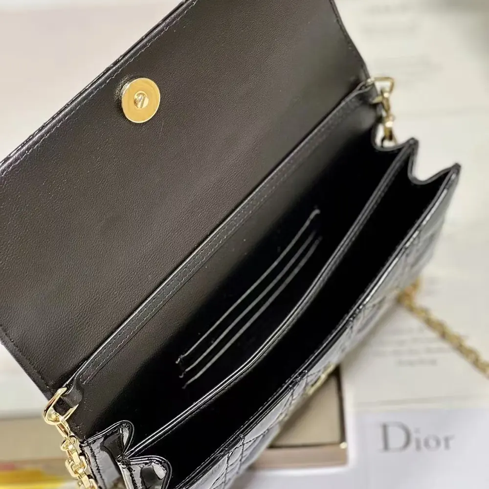 Dior Women My Dior Mini Bag Black Patent Cannage Calfskin - image 8