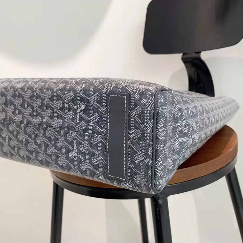 Goyard Unisex Voltaire Tote Bag in Goyardine Canvas & Chevroches Calfskin-Gray - image 5