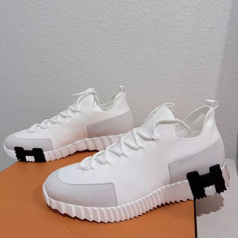 Top view of Hermes Unisex Lift Slip-on Sneaker-White highlighting slip-on design