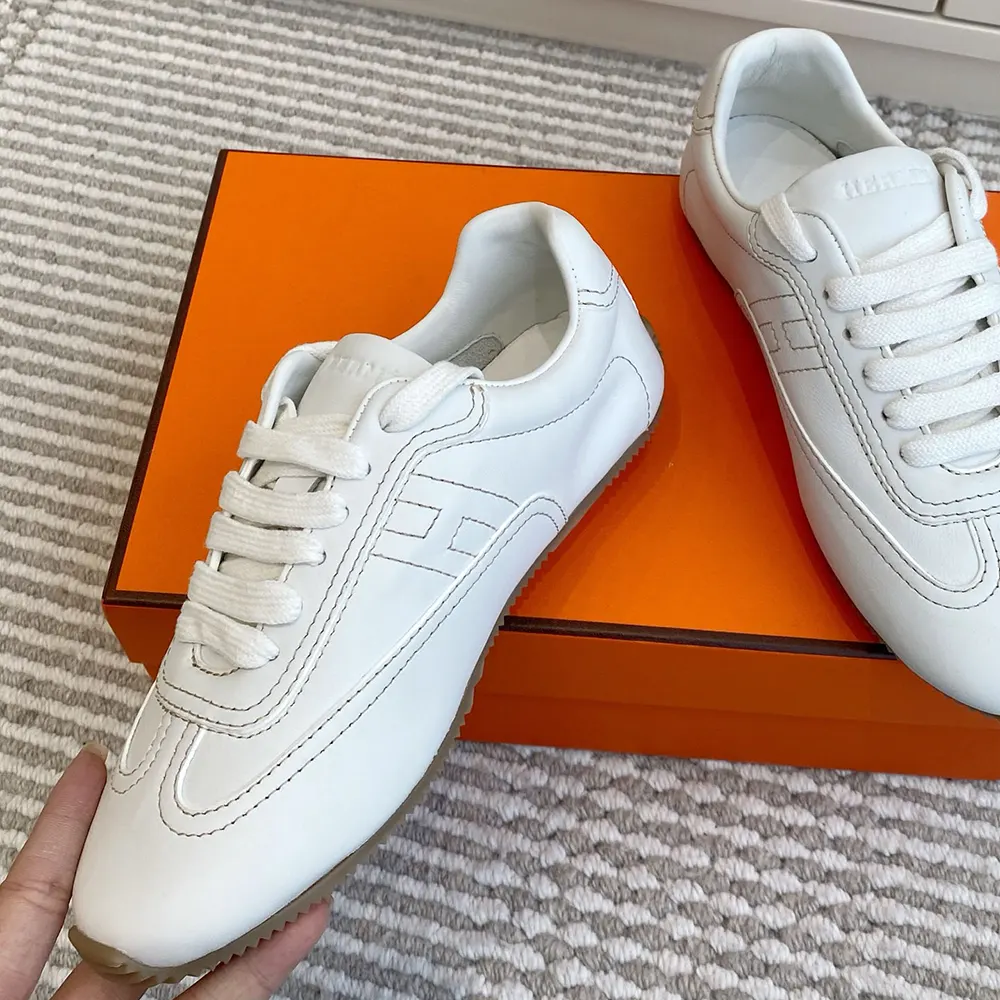 Hermes Unisex Master sneaker in Supple Calfskin-White - image 5