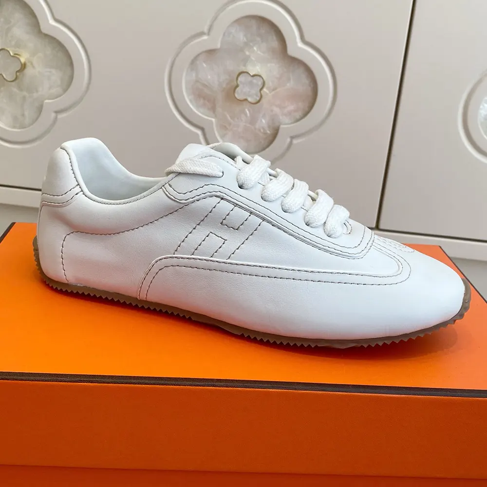 Hermes Unisex Master sneaker in Supple Calfskin-White - image 4
