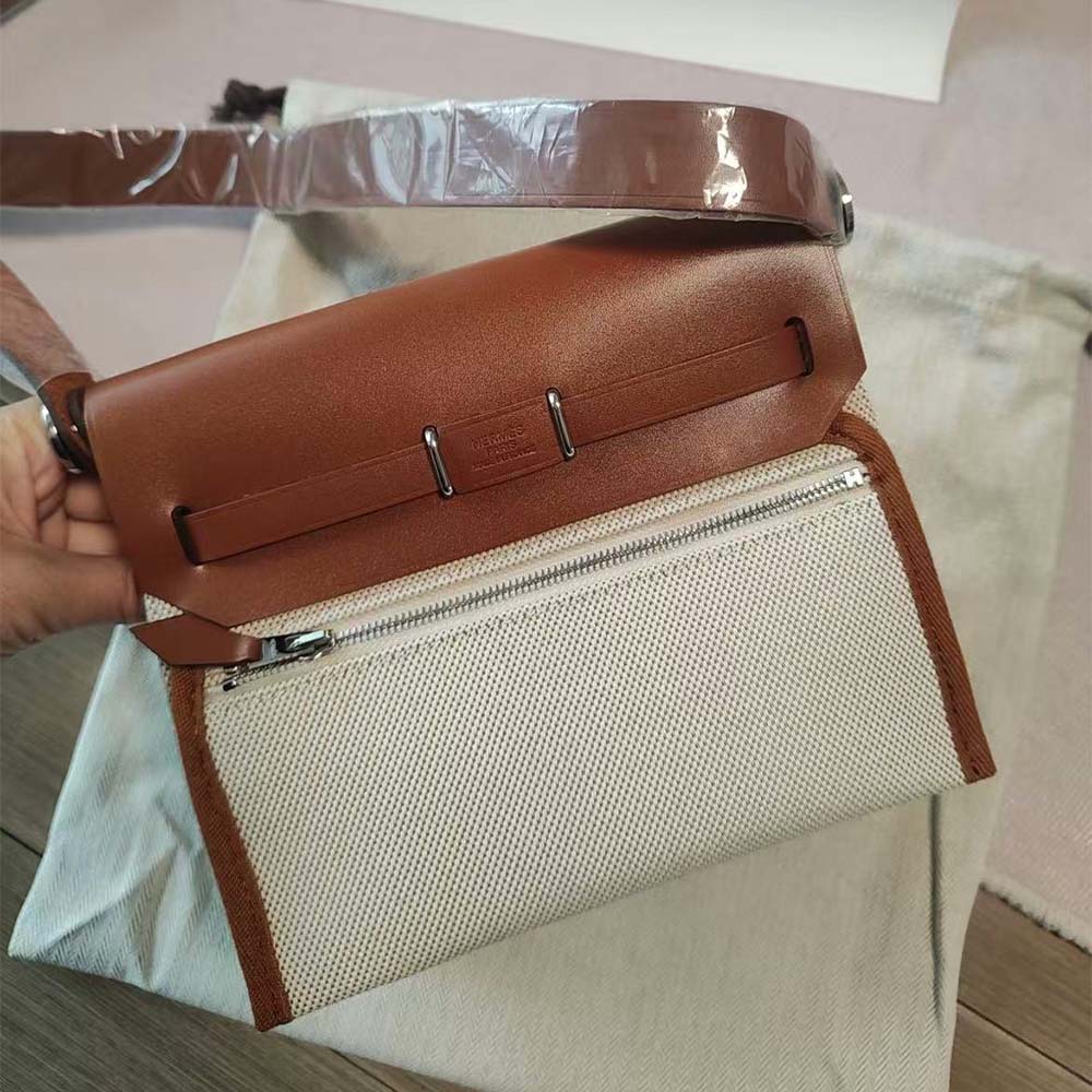 Hermes Women Herbag Zip 20 Bag-Brown - image 5
