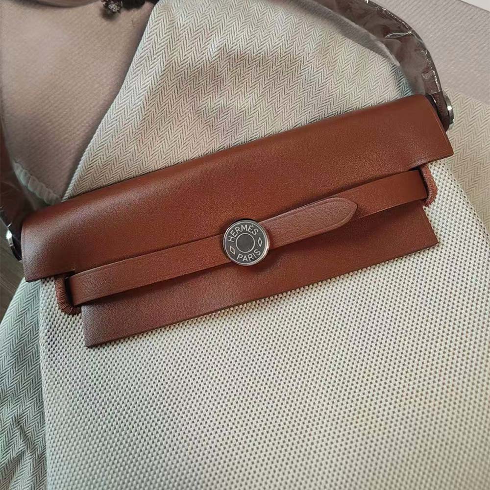 Hermes Women Herbag Zip 20 Bag-Brown - image 6