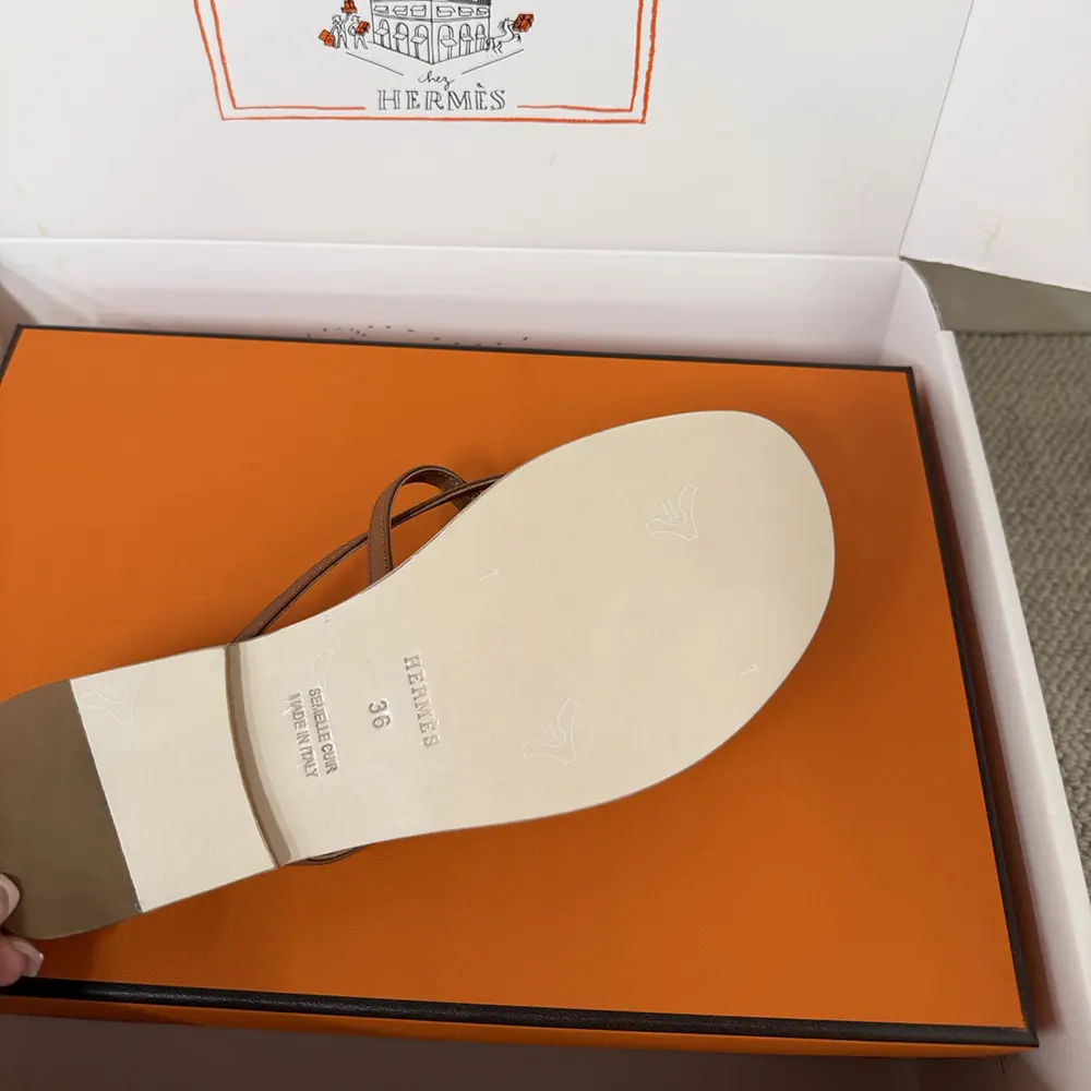 Hermes Women Miss Sandal in Calfskin-Brown - image 9