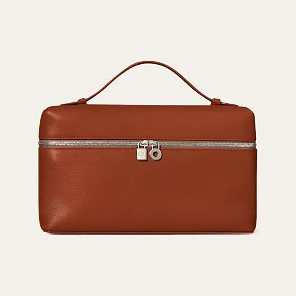 Front view of Loro Piana Women Extra Pocket L27-Brown shoulder bag
