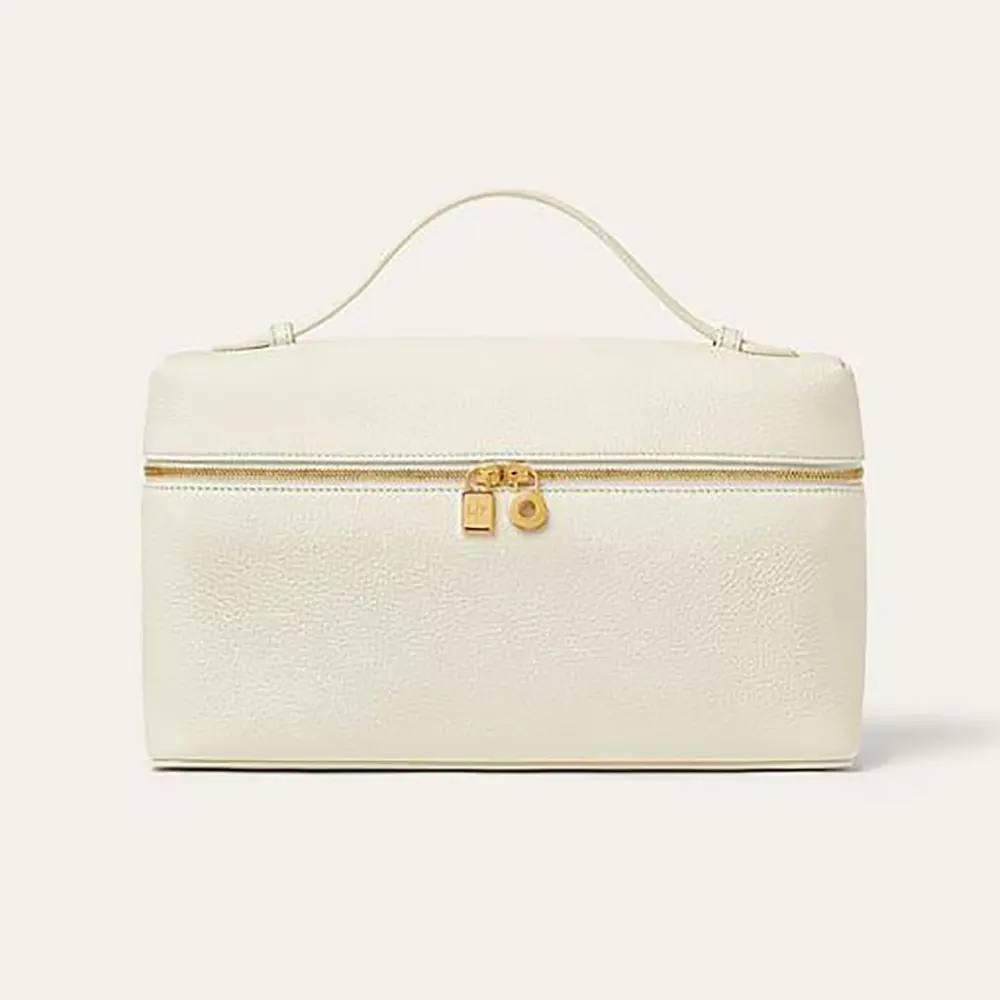 Front view of Loro Piana Women Extra Pocket L27-White shoulder bag