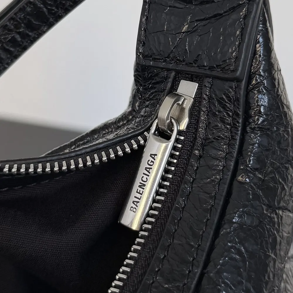 Balenciaga Women Pamela Shoulder Bag Medium in Black Arena lambskin - image 8