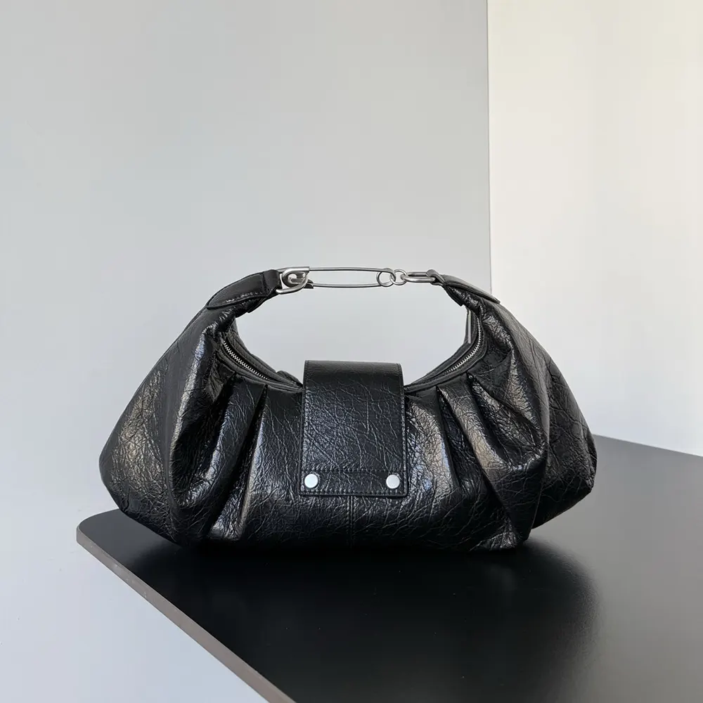 Balenciaga Women Pamela Shoulder Bag Medium in Black Arena lambskin - image 4