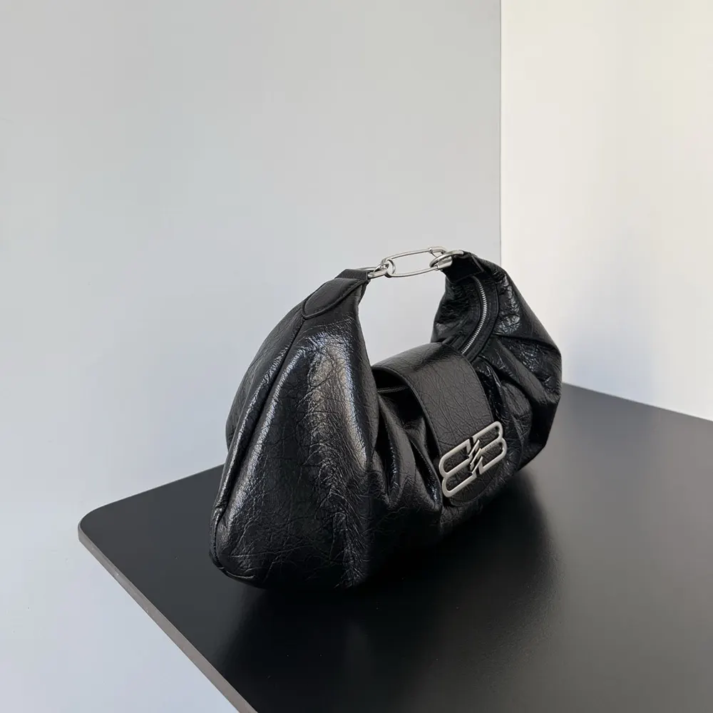 Balenciaga Women Pamela Shoulder Bag Medium in Black Arena lambskin - image 5