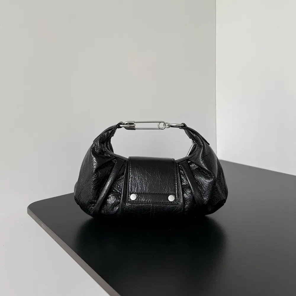 Balenciaga Women Pamela Shoulder Bag Small in Black Arena Lambskin - image 4