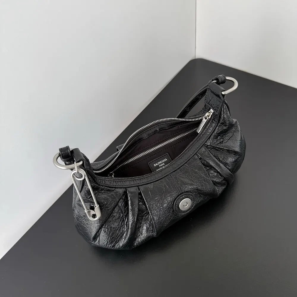Balenciaga Women Pamela Shoulder Bag Small in Black Arena Lambskin - image 7