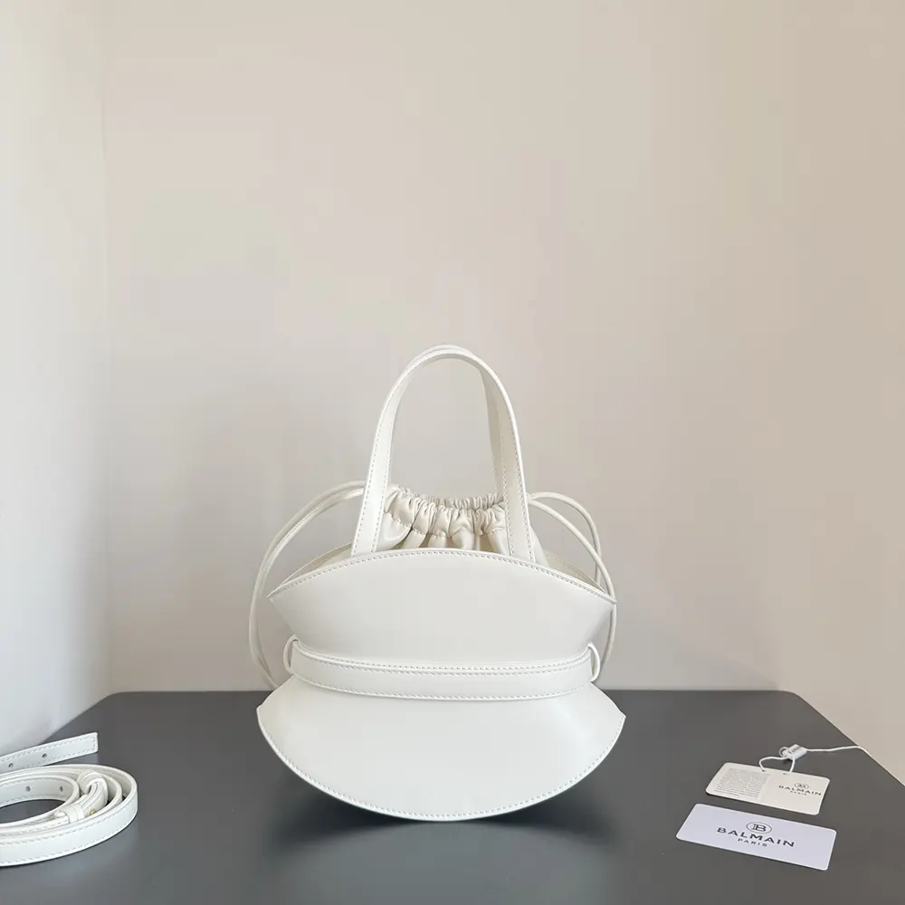 Balmain Women Shuffle Mini Bag In Calfskin Leather-White - image 5
