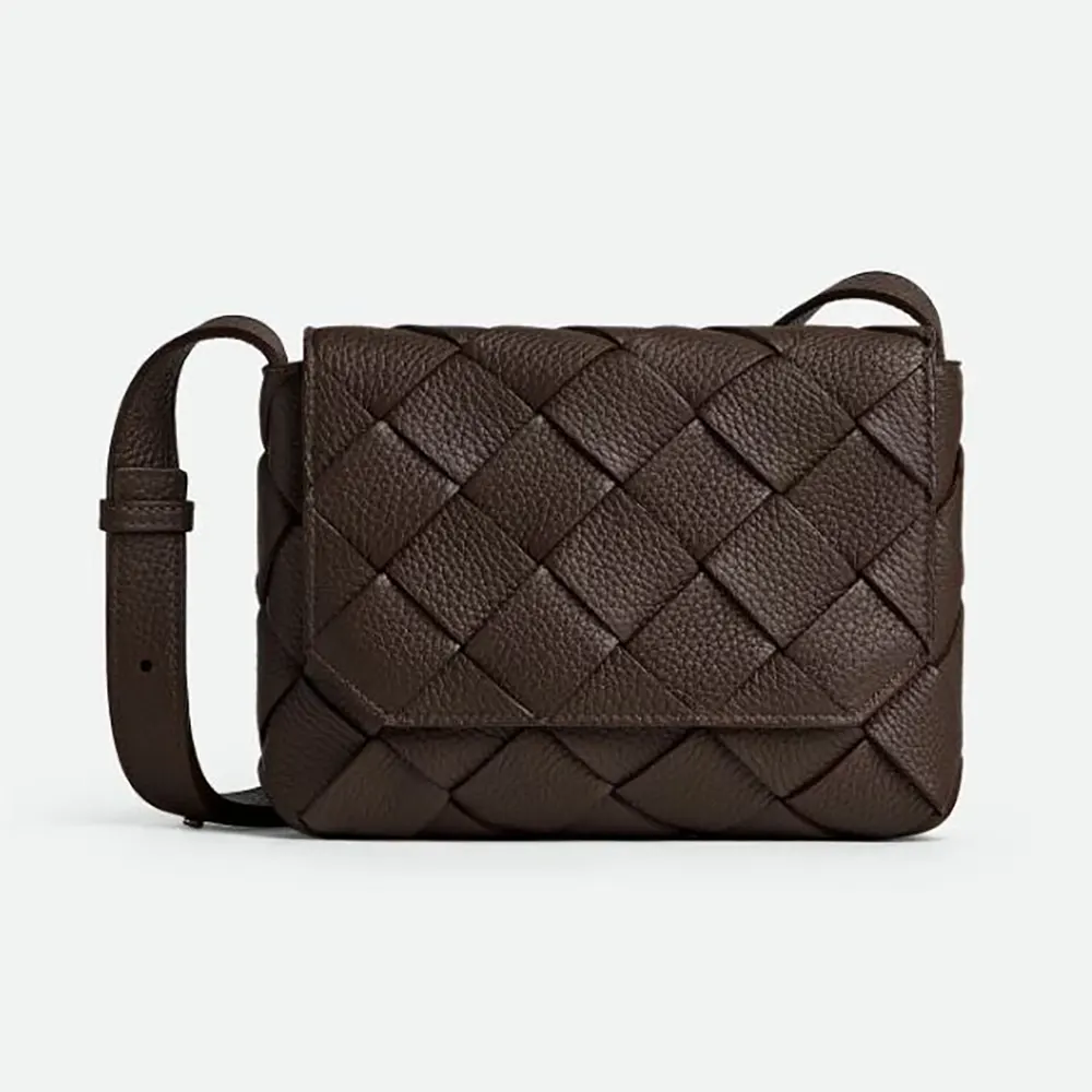 Front view of Bottega Veneta Unisex Diago-Bordeaux shoulder bag