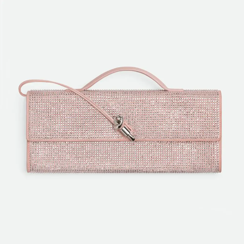 Bottega Veneta Women Andiamo Clutch-Rose