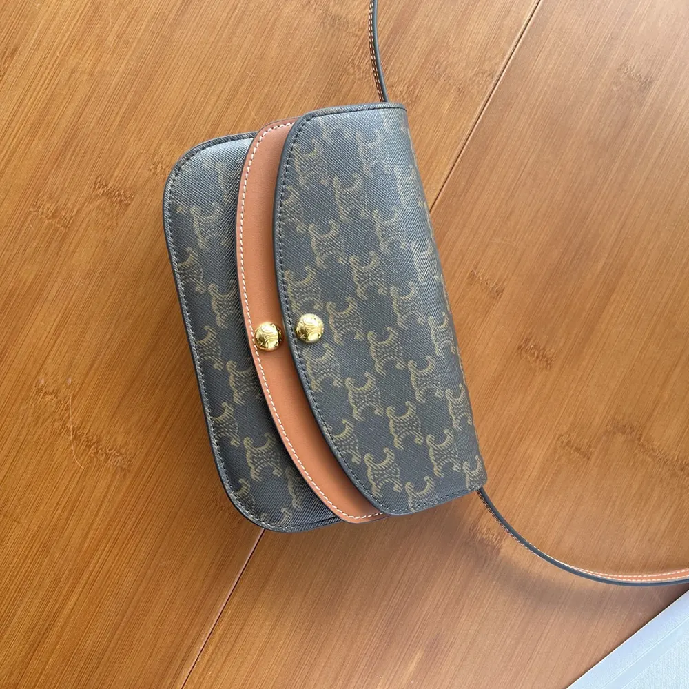 Celine Women Duo Wallet on Strap in Triomphe Canvas and Calfskin - image 4