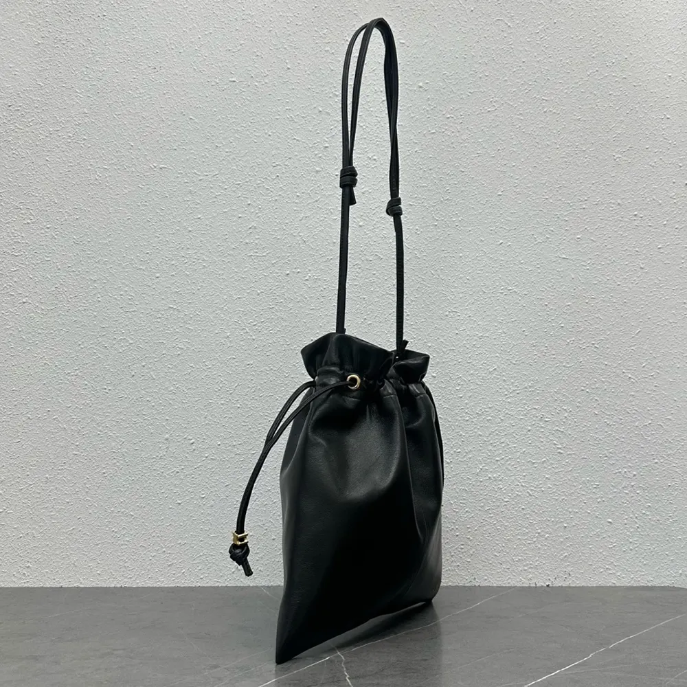 Celine Women Small Crystal Pouch in Lambskin-Black - image 4