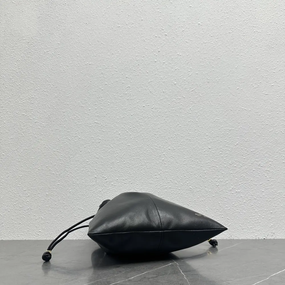 Celine Women Small Crystal Pouch in Lambskin-Black - image 5