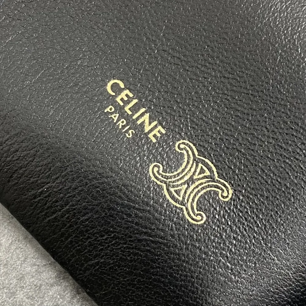 Celine Women Small Crystal Pouch in Lambskin-Black - image 8