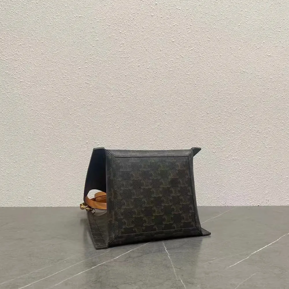 Celine Women Small Cube Bag In Triomphe Canvas And Natural Calfskin - image 5