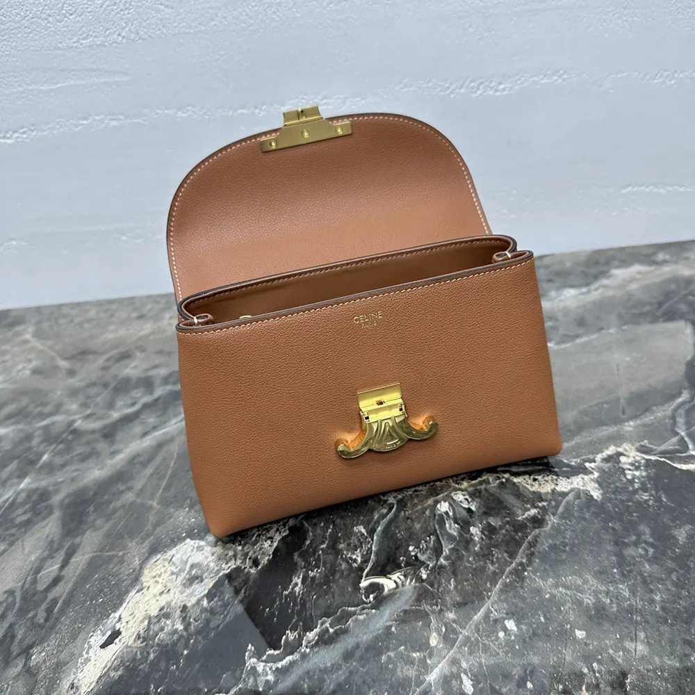 Celine Women Teen Nino Bag in Smooth Satinated Calfskin-Brown - image 6