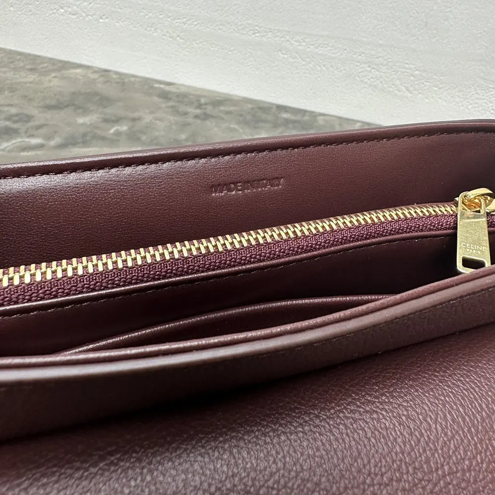 Celine Women Teen Nino Bag in Smooth Satinated Calfskin-Burgundy - image 8