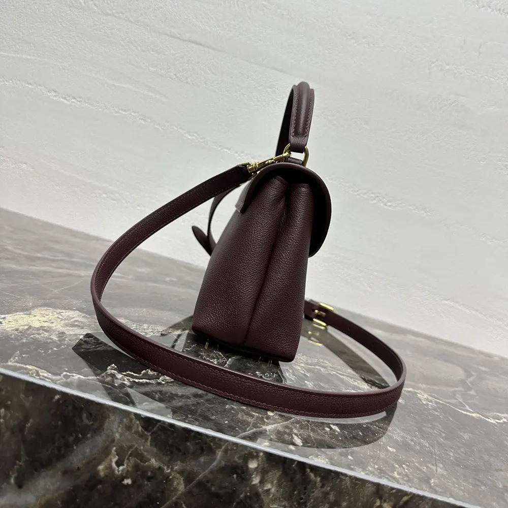 Celine Women Teen Nino Bag in Smooth Satinated Calfskin-Burgundy - image 5