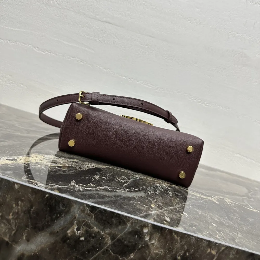 Celine Women Teen Nino Bag in Smooth Satinated Calfskin-Burgundy - image 6