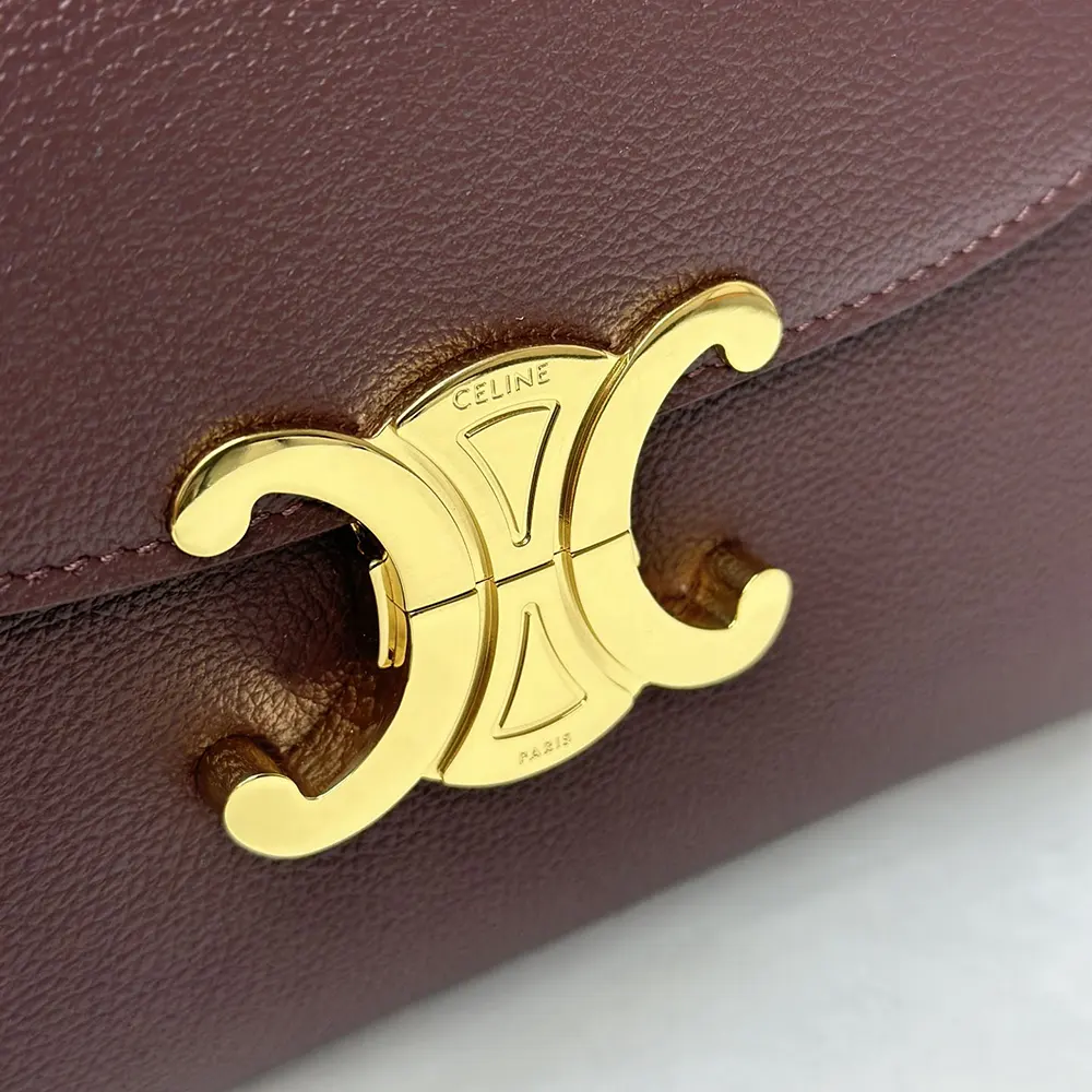 Celine Women Teen Nino Bag in Smooth Satinated Calfskin-Burgundy - image 10