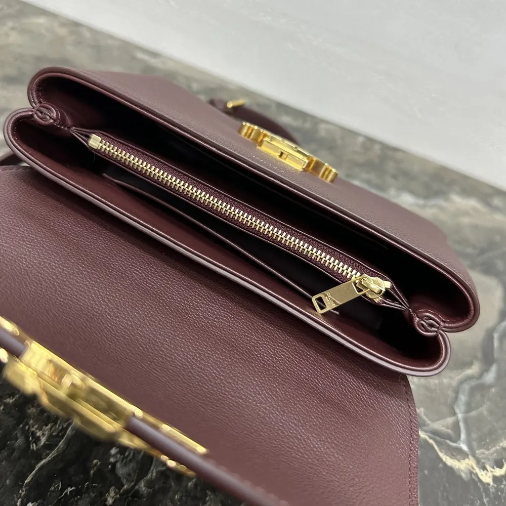 Celine Women Teen Nino Bag in Smooth Satinated Calfskin-Burgundy - image 9