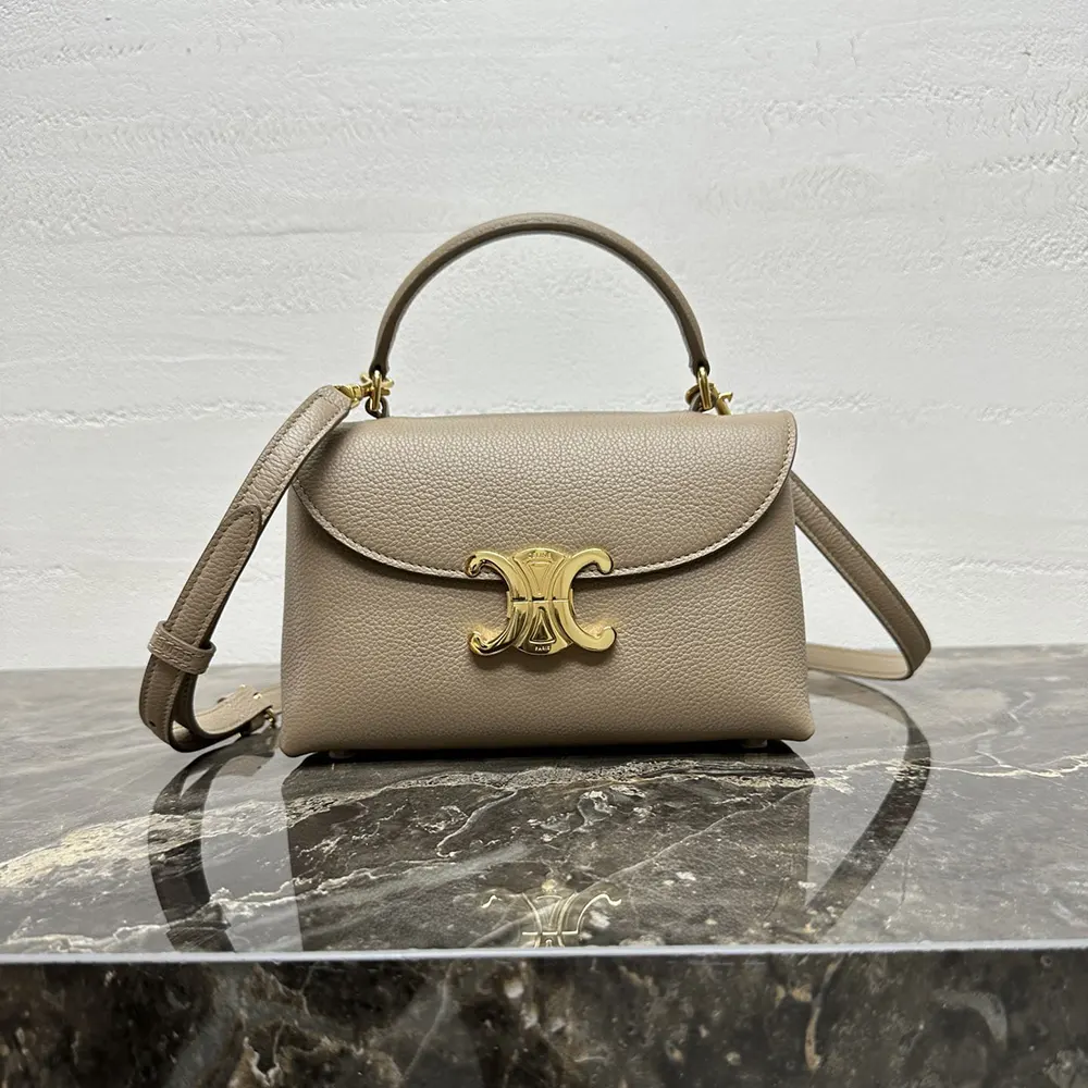 Close-up of gold-tone hardware on Celine Women Teen Nino Bag