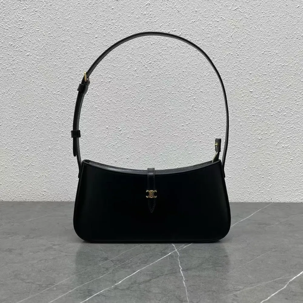 Close-up of gold-tone hardware on Celine Women Tina Shoulder Bag