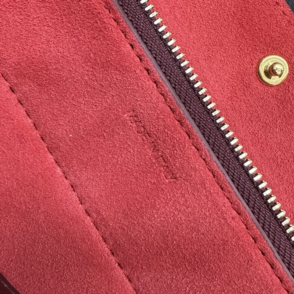 Celine Women Trio Flap In Smooth Lambskin-Maroon - image 6