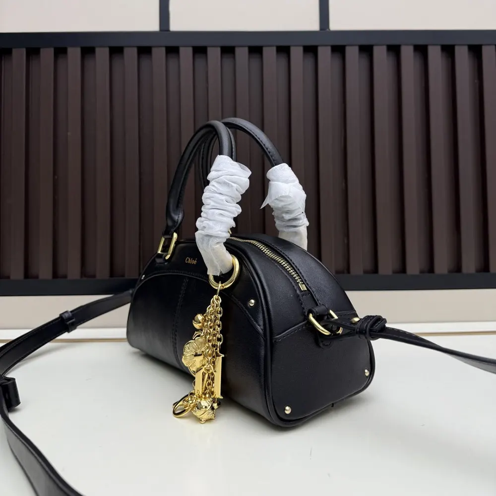Chloe Women Small Chloé Bowling Bag In Soft Leather-Black - image 4