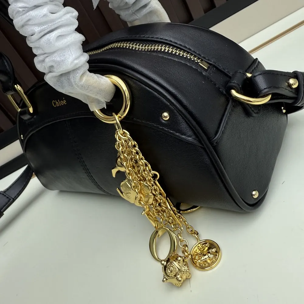 Chloe Women Small Chloé Bowling Bag In Soft Leather-Black - image 9