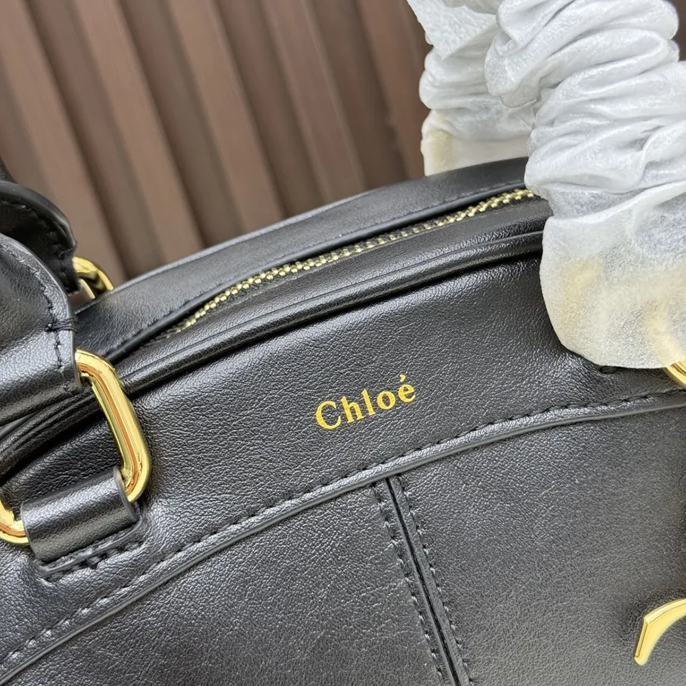 Chloe Women Small Chloé Bowling Bag In Soft Leather-Black - image 8