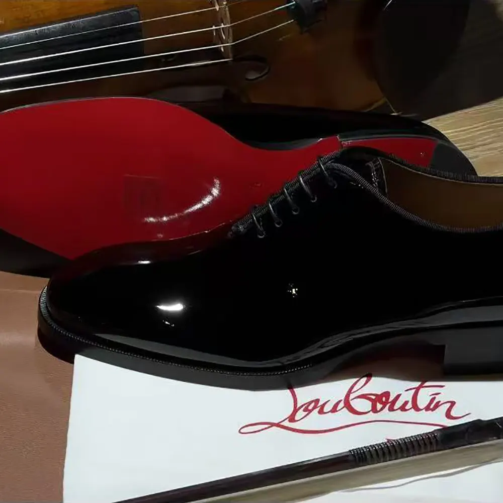 Christian Louboutin Men Pelvis Oxfords Patent Calf Leather-Black - image 6
