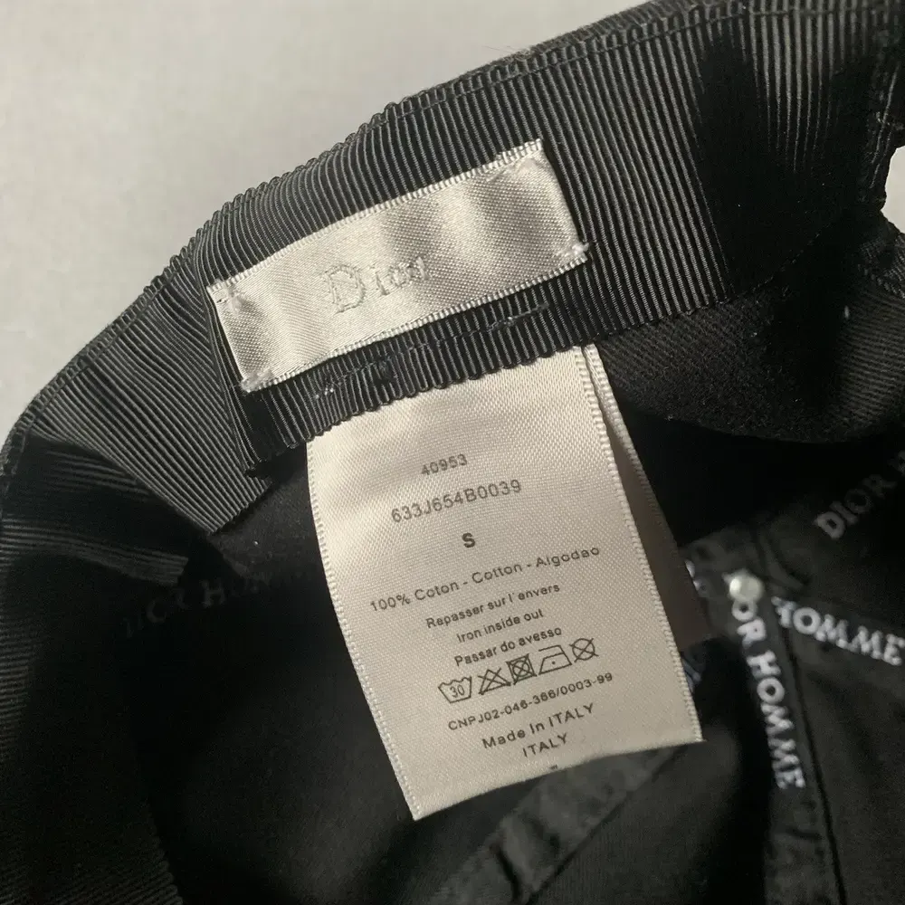 Dior Unisex Ribbon Cap Black Cotton Canvas - image 8