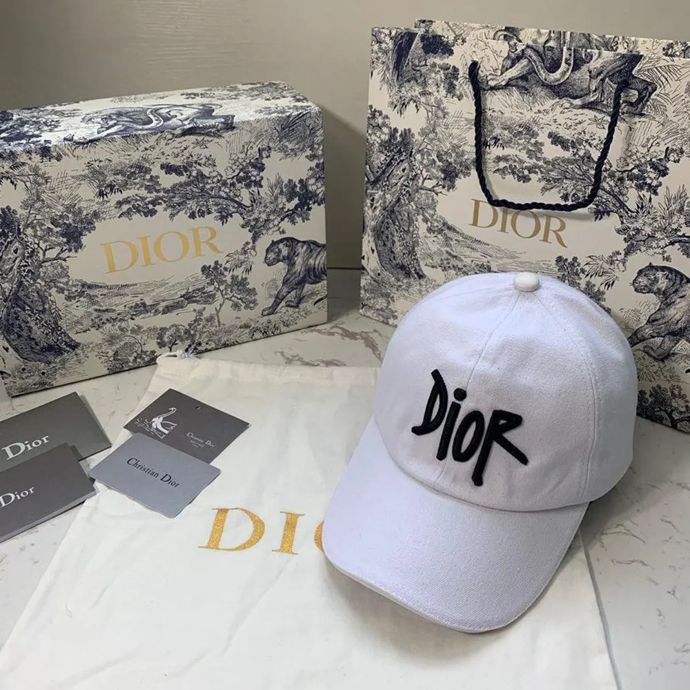 Dior Unisex Stussy Embroidered Logo Hat White Cotton Canvas - image 4