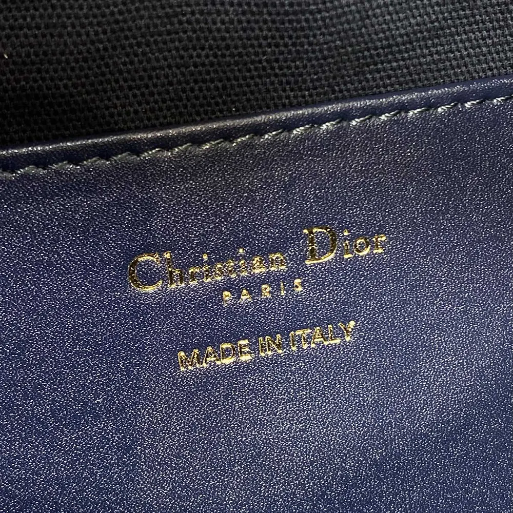 Dior Women 30 Montaigne Diorling Mini Bag with Chain Blue Dior Oblique Jacquard - image 10