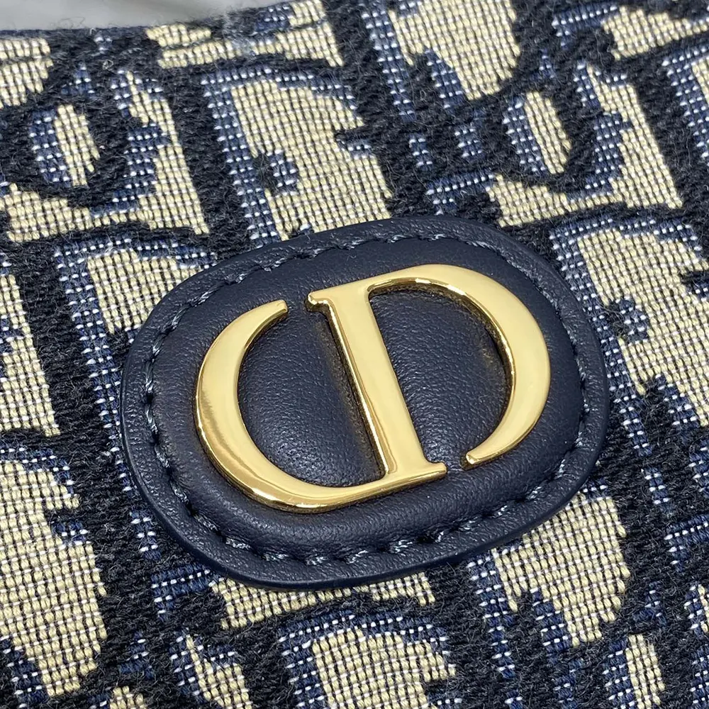 Dior Women 30 Montaigne Diorling Mini Bag with Chain Blue Dior Oblique Jacquard - image 9