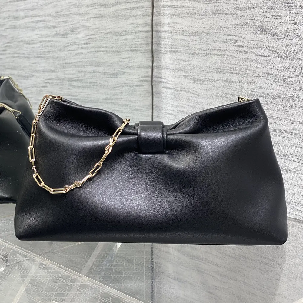 Dior Women Medium Dior Bow Bag Black Lambskin - image 4