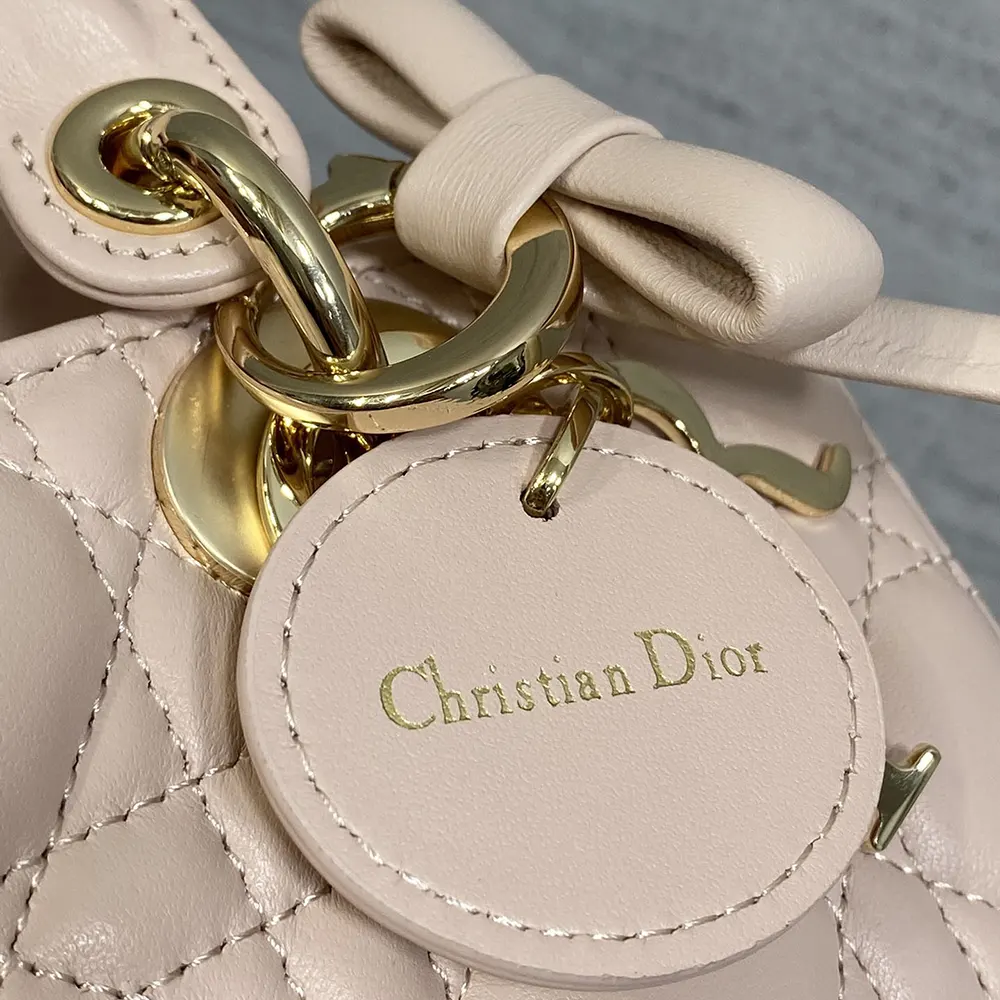 Dior Women Mini Lady D-Joy Bag Rose Soupir Cannage Lambskin - image 8