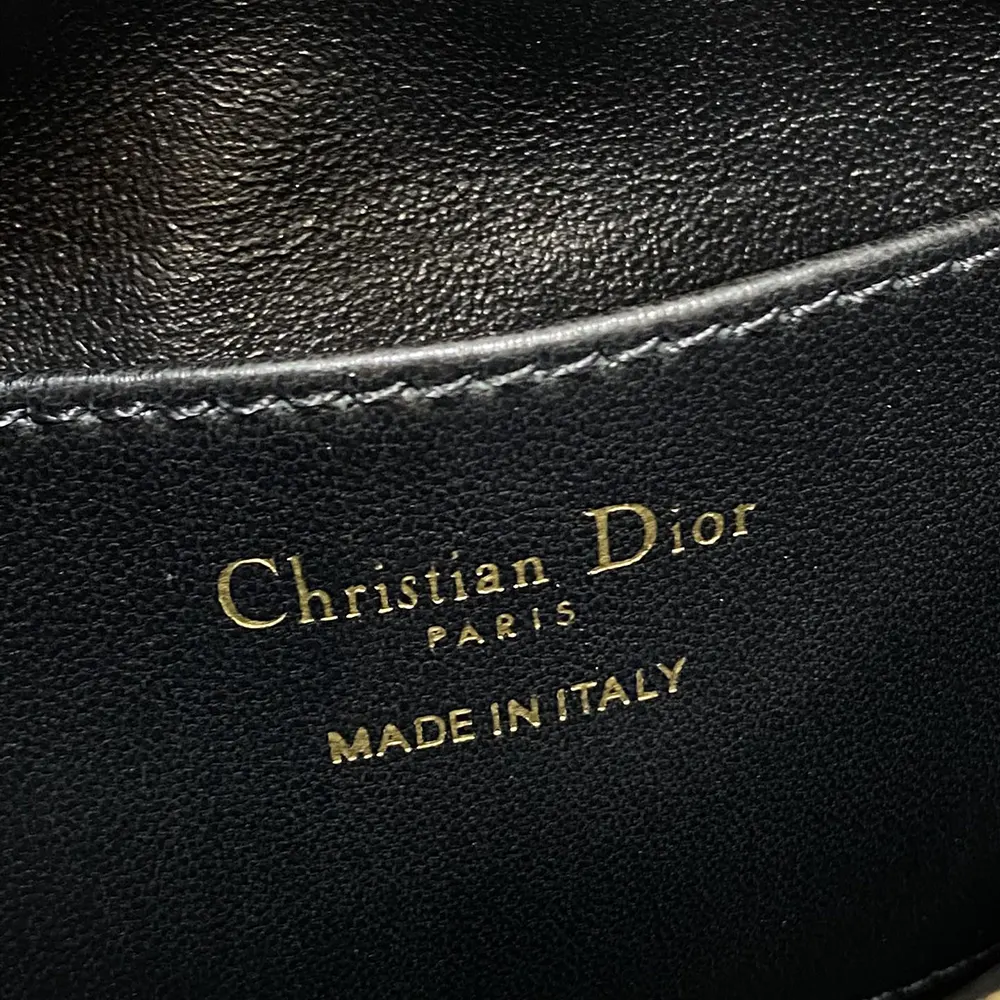 Dior Women Miss Caro Diorling Mini Bag with Chain Black Macrocannage Lambskin - image 10