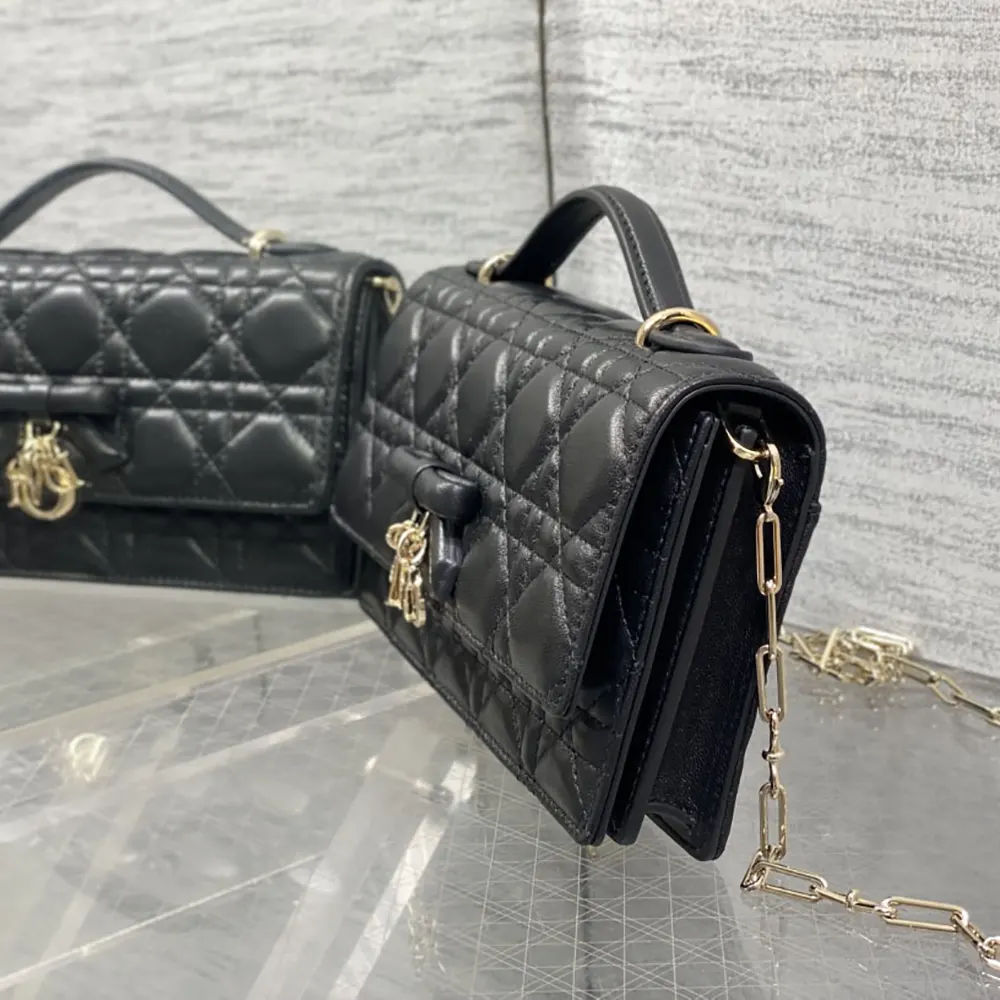 Dior Women My Dior Mini Bag Black Cannage Lambskin - image 5