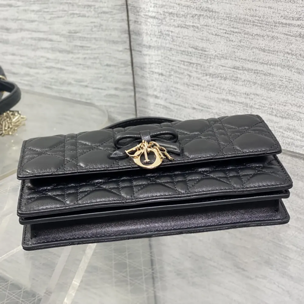 Dior Women My Dior Mini Bag Black Cannage Lambskin - image 7